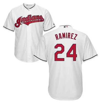 Manny Ramirez Cleveland Indians White Baseball Jersey Adult Men's Sizes