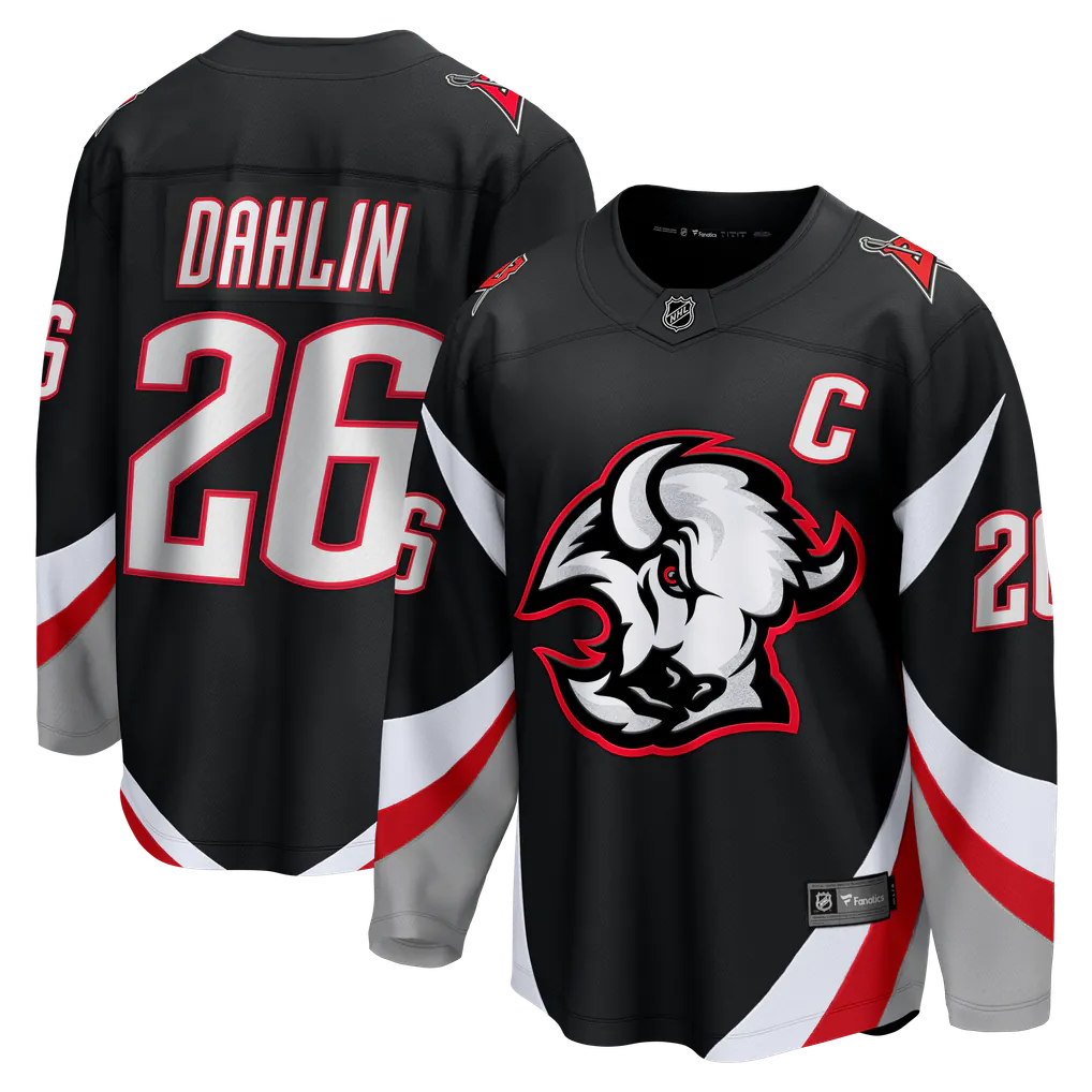 Rasmus Dahlin Buffalo Sabres #26 Black Hockey Jersey Adult Men's Sizes