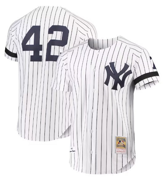 Mariano Rivera New York Yankees #42 White Pinstripe Baseball Jersey Adult Men's Sizes