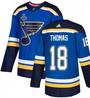 Robert Thomas St. Louis Blues #18 Royal Blue, Black & Gold Hockey Jersey Adult Men's Sizes