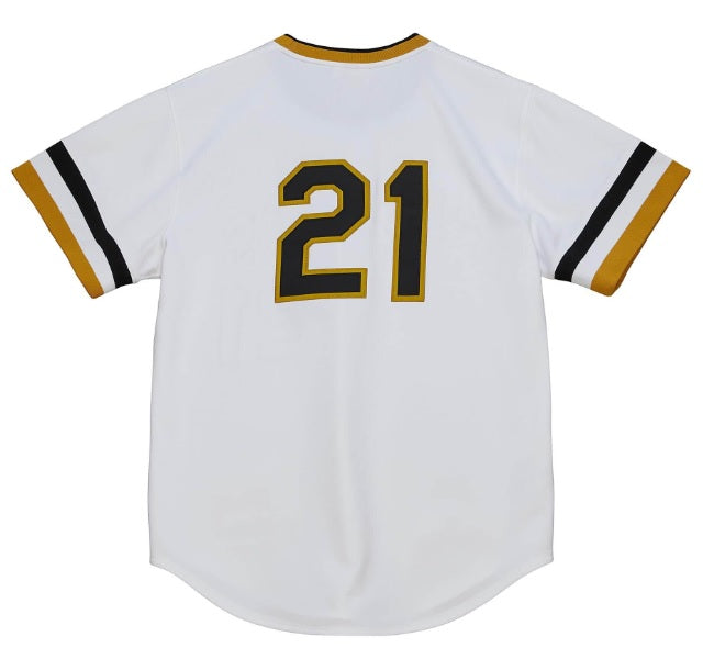 Roberto Clemente #21 Pittsburgh Pirates White Pull-Over No Name on Back Jersey Adult Men's Sizes