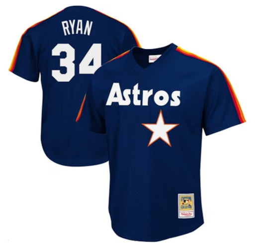 Nolan Ryan Houston Astros Blue Baseball Jersey Adult Men's Sizes