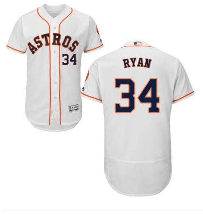 Nolan Ryan Houston Astros White Home Baseball Jersey Adult Men's Sizes