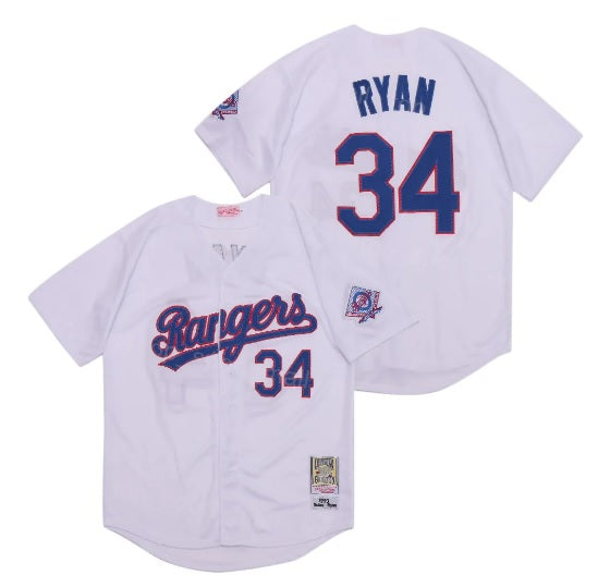 Nolan Ryan Houston Texas Rangers White Home Baseball Jersey Adult Men's Sizes