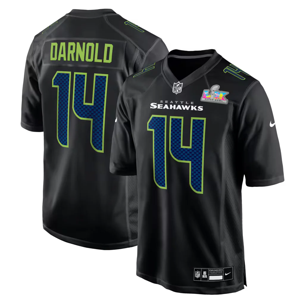 Sam Darnold  Seattle Seahawks #14 Black Football Jersey Adult Men's Sizes