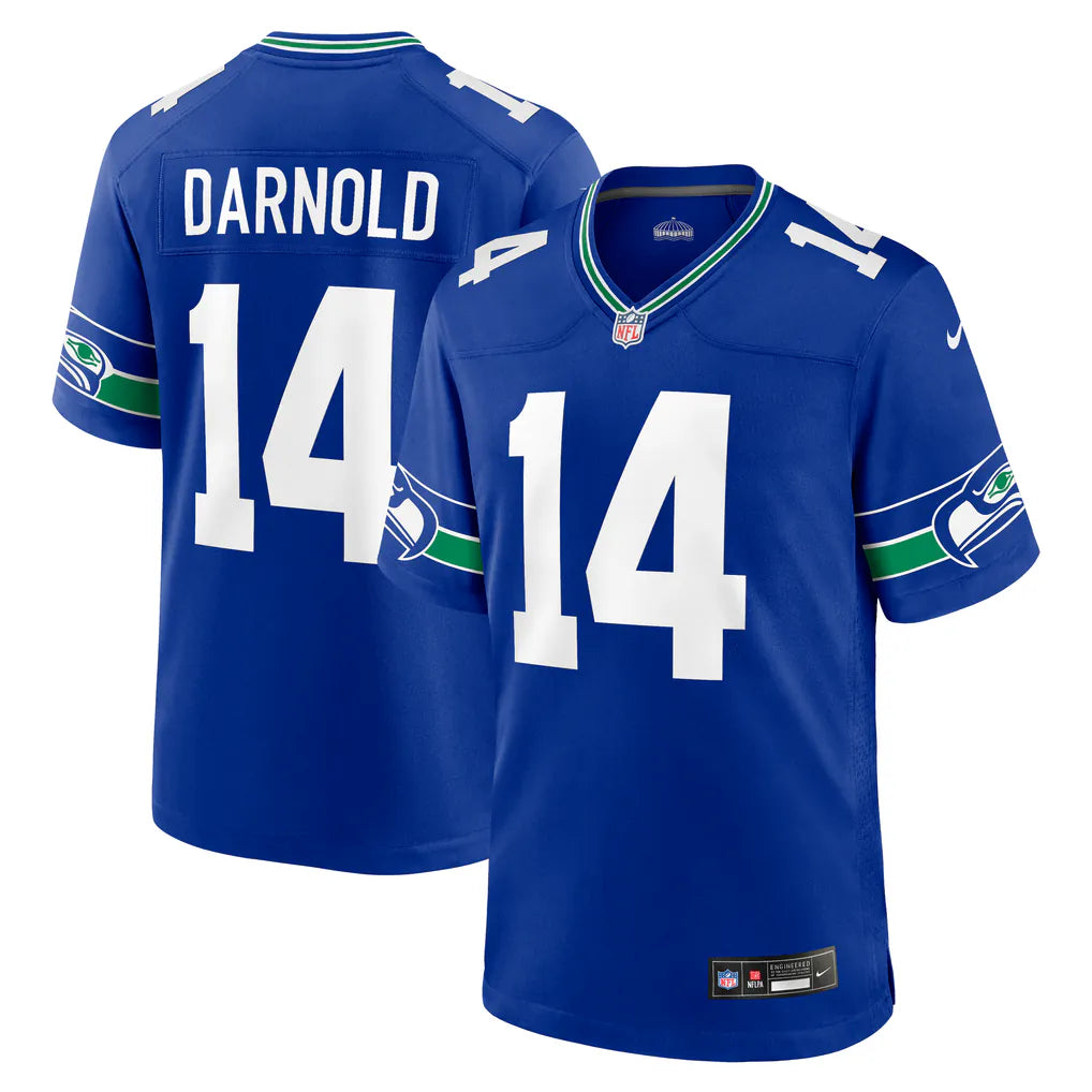 Sam Darnold  Seattle Seahawks #14 Royal Blue Football Jersey Adult Men's Sizes