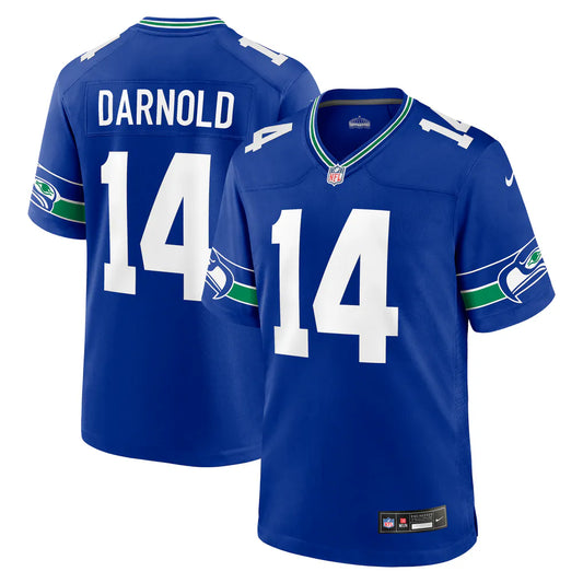 Sam Darnold  Seattle Seahawks #14 Royal Blue Football Jersey Adult Men's Sizes