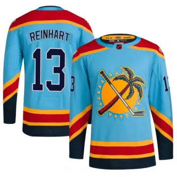 Sam Reinhart Florida Panthers #13 Light Blue Hockey Jersey Adult Men's Sizes