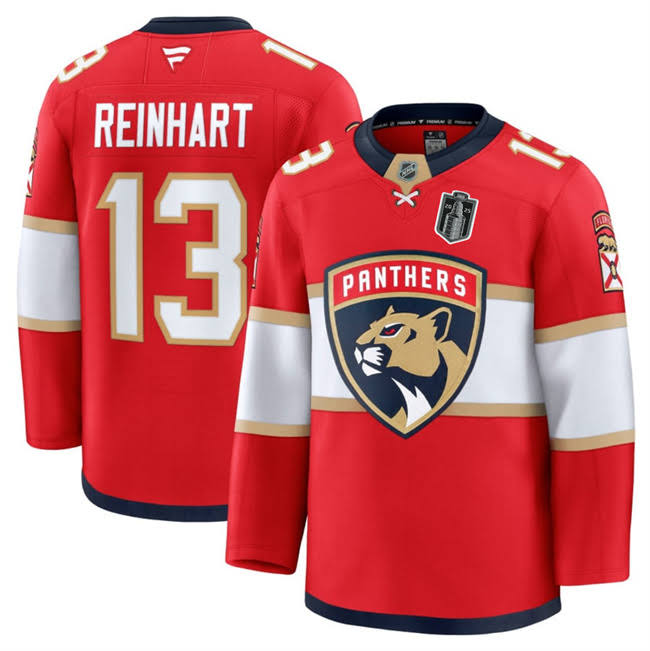 Sam Reinhart Florida Panthers #13 Red & White  Hockey Jersey Adult Men's Sizes