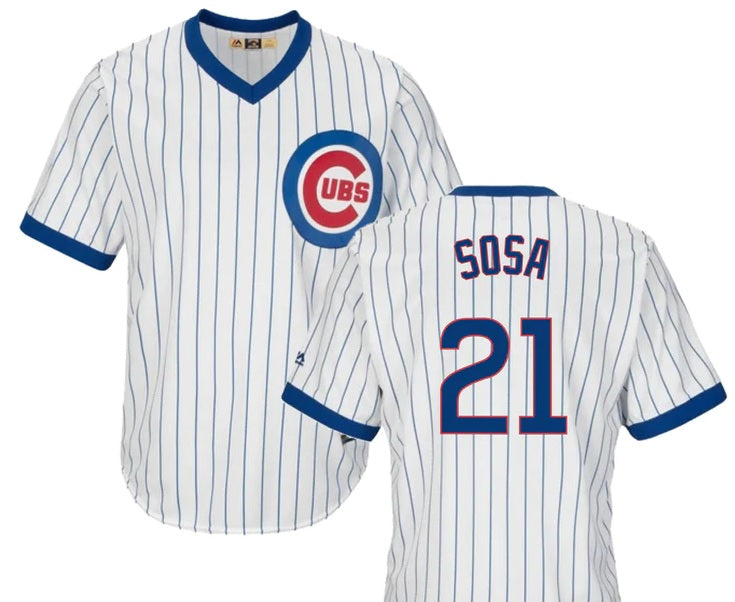 Sammy Sosa Chicago Cubs White Pull-Over Baseball Jersey Adult Men's Sizes