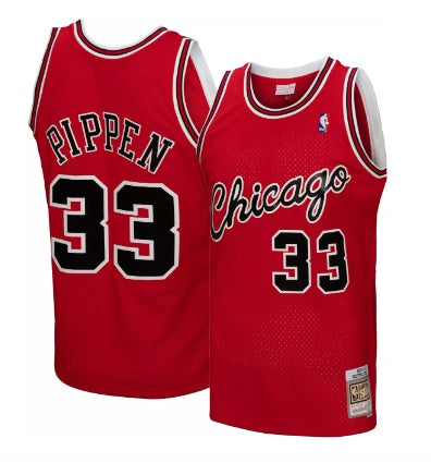 Scottie Pippen #33 2003 Chicago Bulls "Chicago" Red Basketball Jersey Adult Men's Sizes