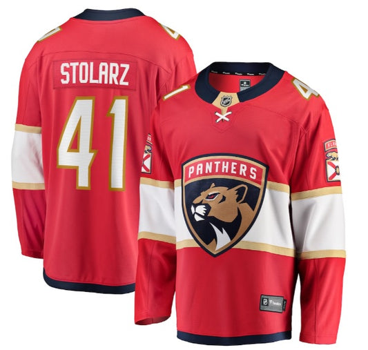 Anthony Stolarz #41 Florida Panthers Red Hockey Jersey Adult Men's Sizes