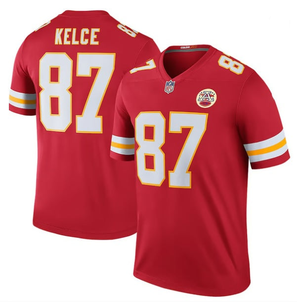 Travis Kelce Kansas City Chiefs Red Home Football Jersey