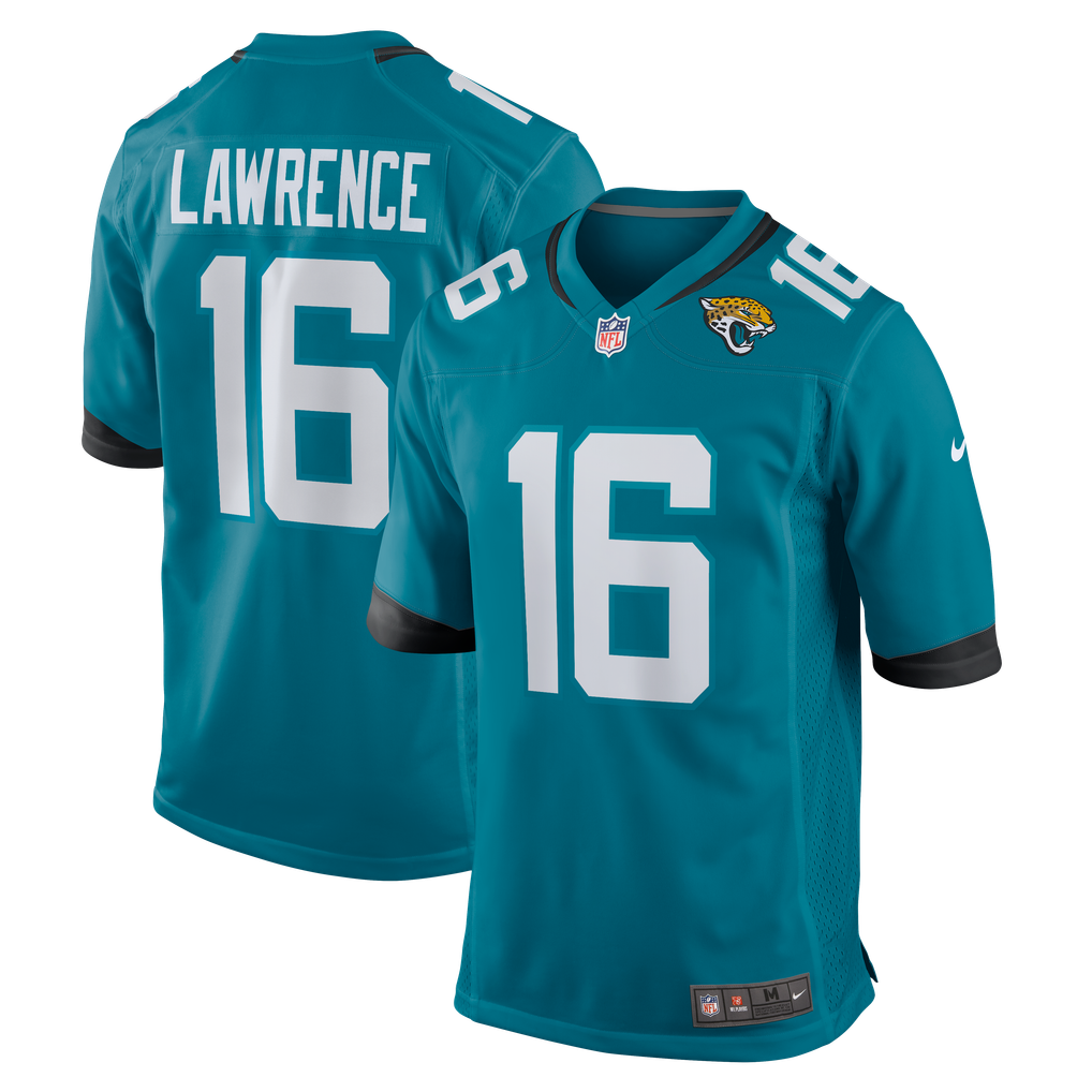 Trevor Lawrence Jacksonville Jaguars #16 Teal Football Jersey Adult Men's Sizes