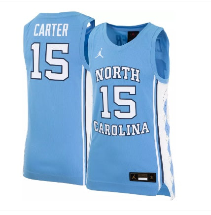 Vince Carter North Carolina Tar Heels Blue Basketball Jersey Adult Men's Sizes