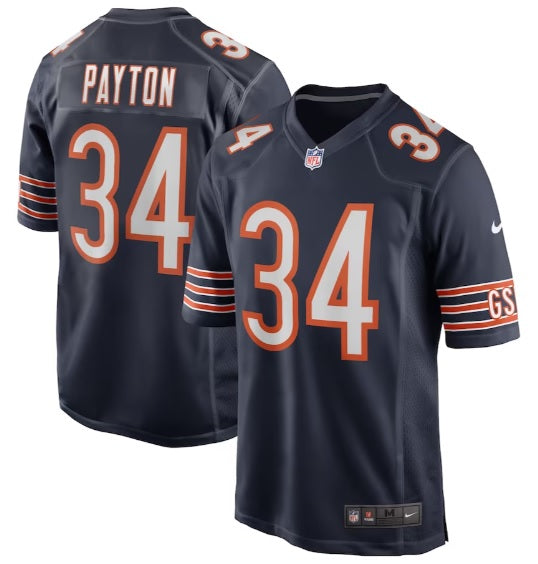 Walter Payton Chicago Bears #34 Blue Modern Style Football Jersey Adult Men's Sizes