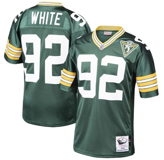 Reggie White Green Bay Packers Green Throwback Football Jersey Adult Men's Sizes