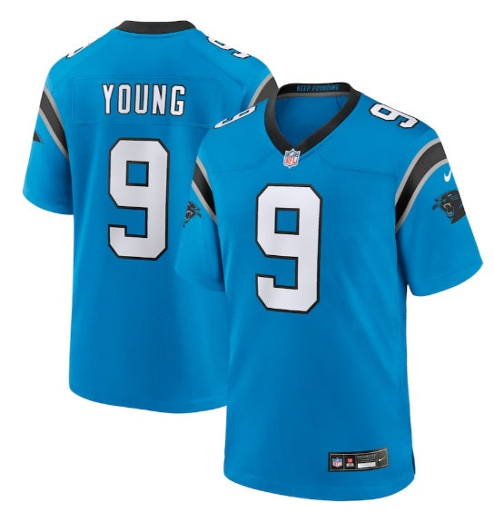 Bryce Young #9 Blue North Carolina Panthers Football Jersey Adult Men's Sizes