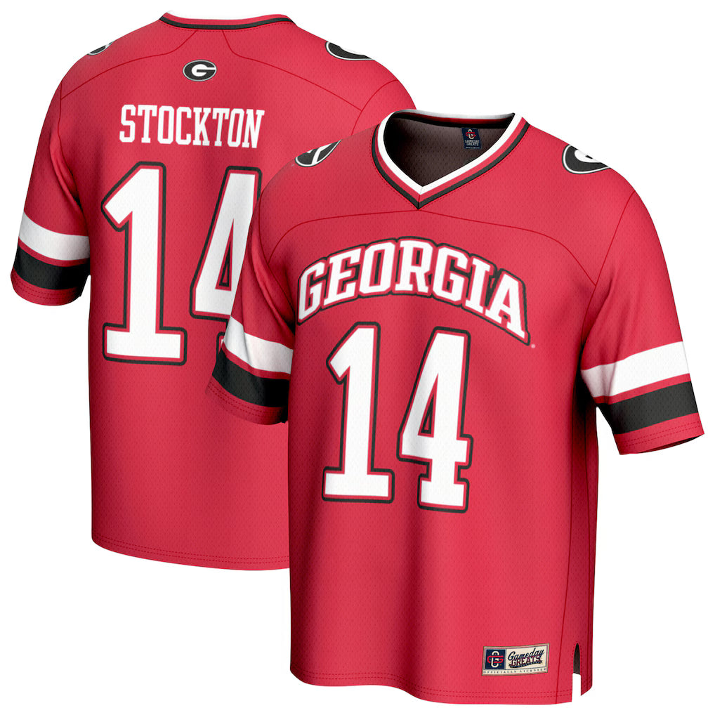 Gunner Stockton Georgia Bulldogs  #14 Red Football Jersey Adult Men's Sizes
