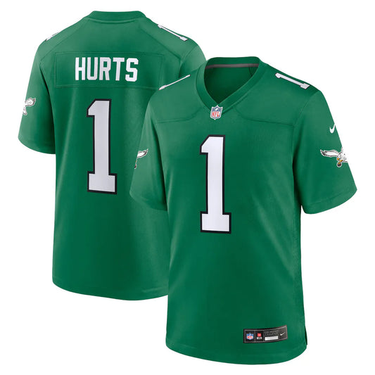 Jalen Hurts Philadelphia Eagles # 1 Green  Football Jersey Adult Men's Sizes