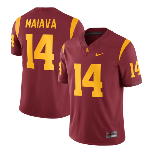 Jayden Maiava USC Trojans #14 Cardinal Red Football Jersey Adult Men's Size