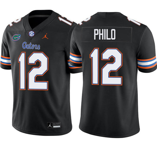 Aaron Philo Florida Gators #12 Black Jersey Football Jersey Adult Men's Sizes
